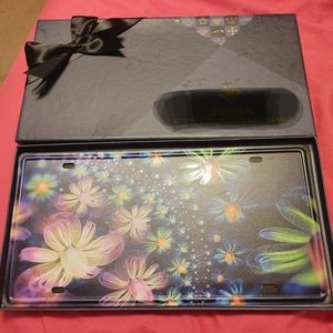 Floral license plate